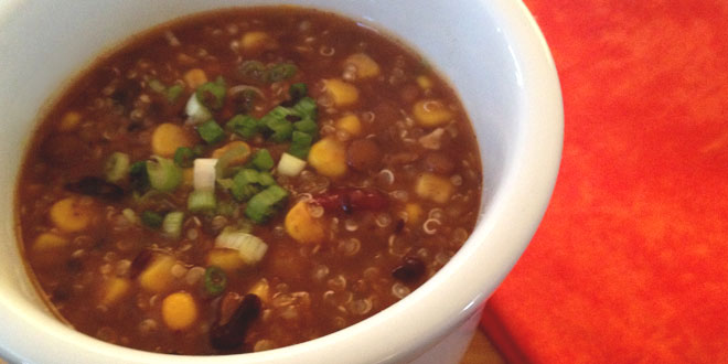 Vegan Corn Quinoa Chili